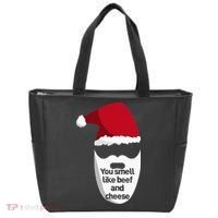 Inappropriate Christmas You Smell Like Beef And Cheese Elf Tote Bag thumb 0