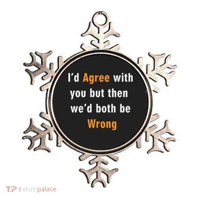 I'd Agree With You But The We'd Both Be Wrong Ornament