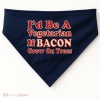 Id Be A Vegetarian If Bacon Grew On Trees USA-Made Doggie Bandana thumb 0