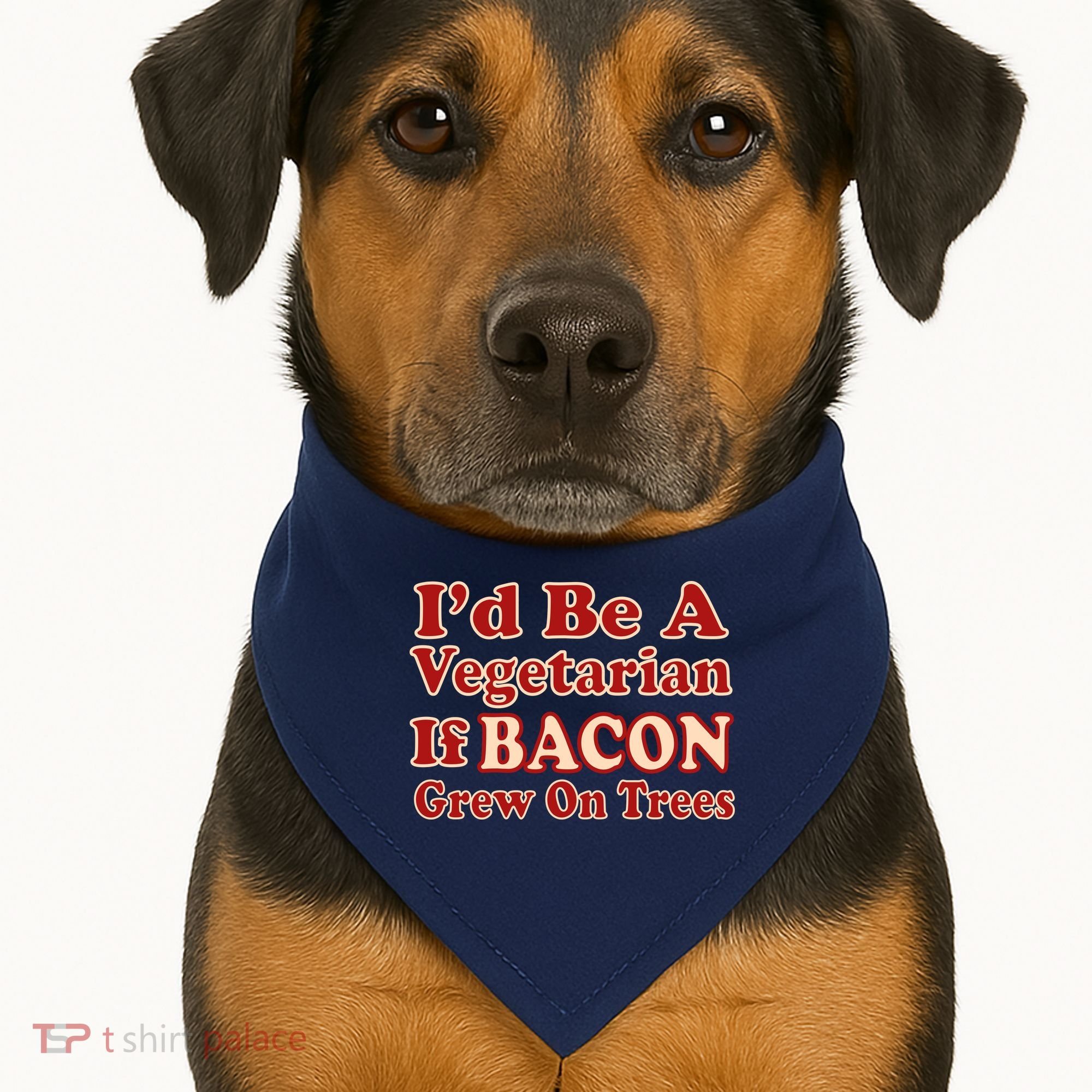 Id Be A Vegetarian If Bacon Grew On Trees USA-Made Doggie Bandana