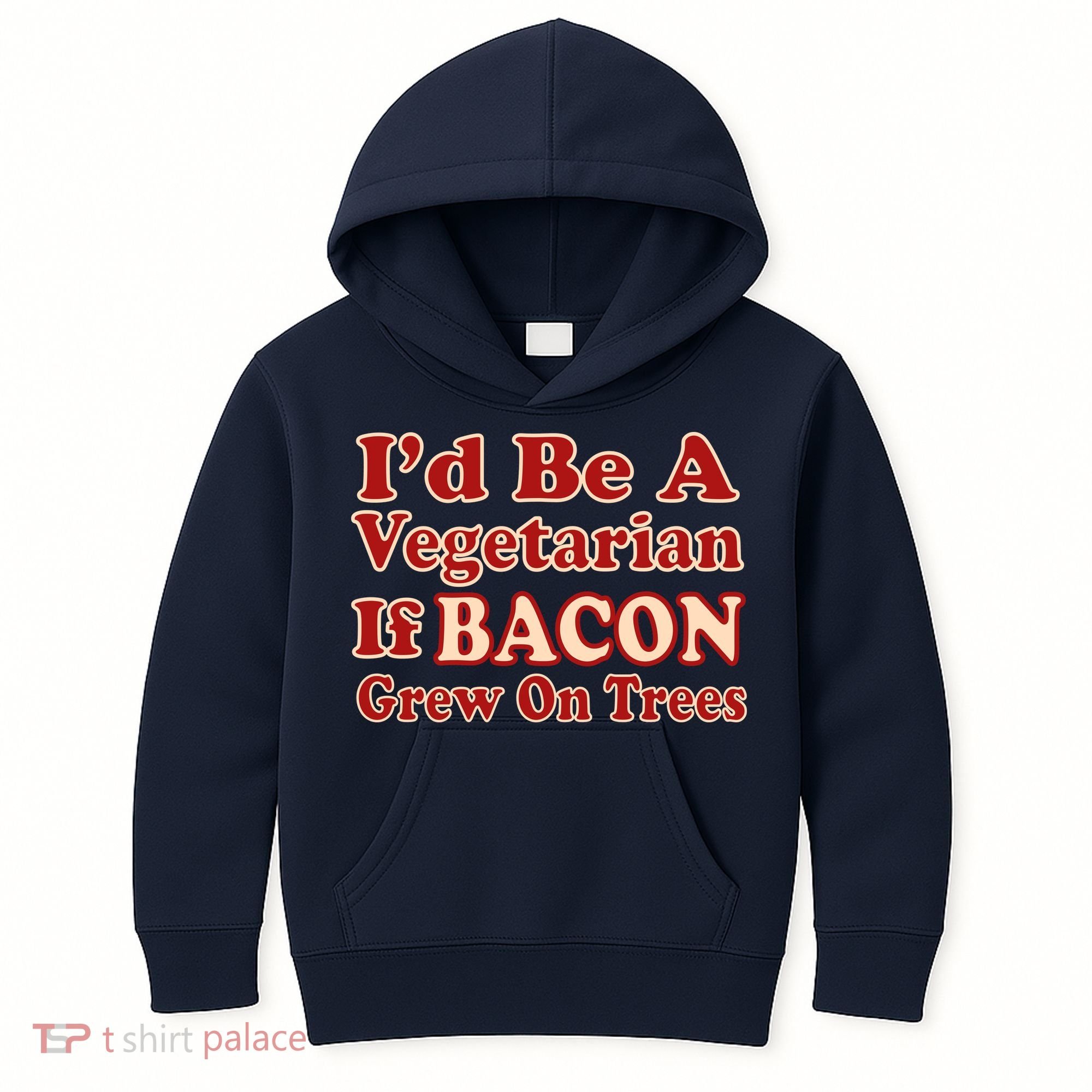 Id Be A Vegetarian If Bacon Grew On Trees Kids Hoodie