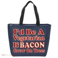 Id Be A Vegetarian If Bacon Grew On Trees Tote Bag thumb 0