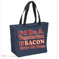 Id Be A Vegetarian If Bacon Grew On Trees Tote Bag thumb 2