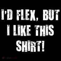 I'd Flex But I Like This Shirt Ornament thumb 1