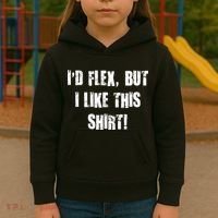 I'd Flex But I Like This Shirt Kids Hoodie thumb 3