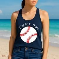 I'd Hit That Baseball Women's Tank Top thumb 2