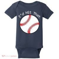 I'd Hit That Baseball Baby Bodysuit thumb 0
