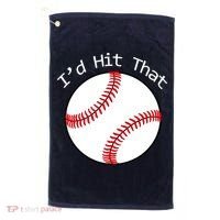 I'd Hit That Baseball Golf Towel thumb 0
