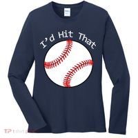 I'd Hit That Baseball Women's Long Sleeve Shirt thumb 0