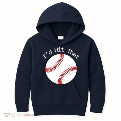 I'd Hit That Baseball Kids Hoodie