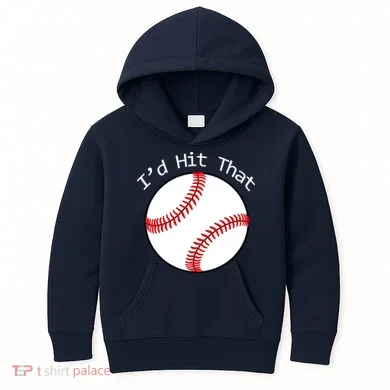 I'd Hit That Baseball Kids Hoodie