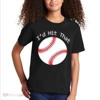 I'd Hit That Baseball Kids T-Shirt thumb 2