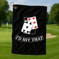 I'd Hit That Black Jack Golf Towel thumb 1