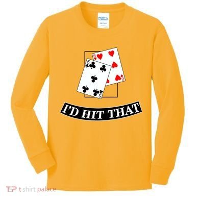 I'd Hit That Black Jack Kids Long Sleeve Shirt
