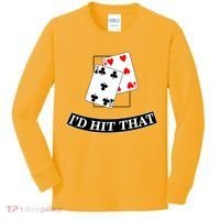 I'd Hit That Black Jack Kids Long Sleeve Shirt thumb 0