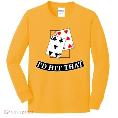 I'd Hit That Black Jack Kids Long Sleeve Shirt