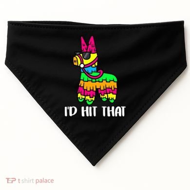 I'd Hit That Pinata Funny Party USA-Made Doggie Bandana