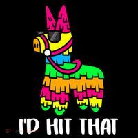 I'd Hit That Pinata Funny Party USA-Made Doggie Bandana thumb 2
