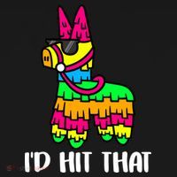 I'd Hit That Pinata Funny Party Womens Funnel Neck Pullover Hood thumb 2