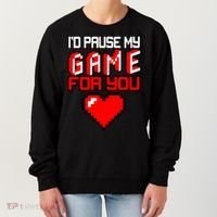 I'd Pause My Game For You Valentines Day Women's Sweatshirt thumb 0