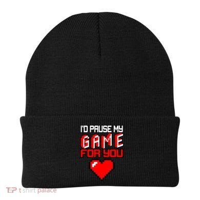 I'd Pause My Game For You Valentines Day Beanie