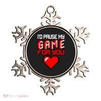 I'd Pause My Game For You Valentines Day Ornament thumb 0