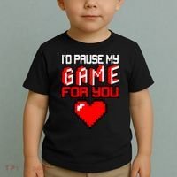 I'd Pause My Game For You Valentines Day Toddler T-Shirt thumb 2