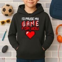 I'd Pause My Game For You Valentines Day Kids Hoodie thumb 2