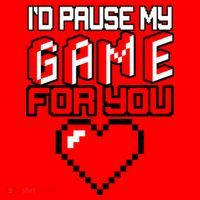 I'd Pause My Game For You Valentines Day Santa Hat thumb 1
