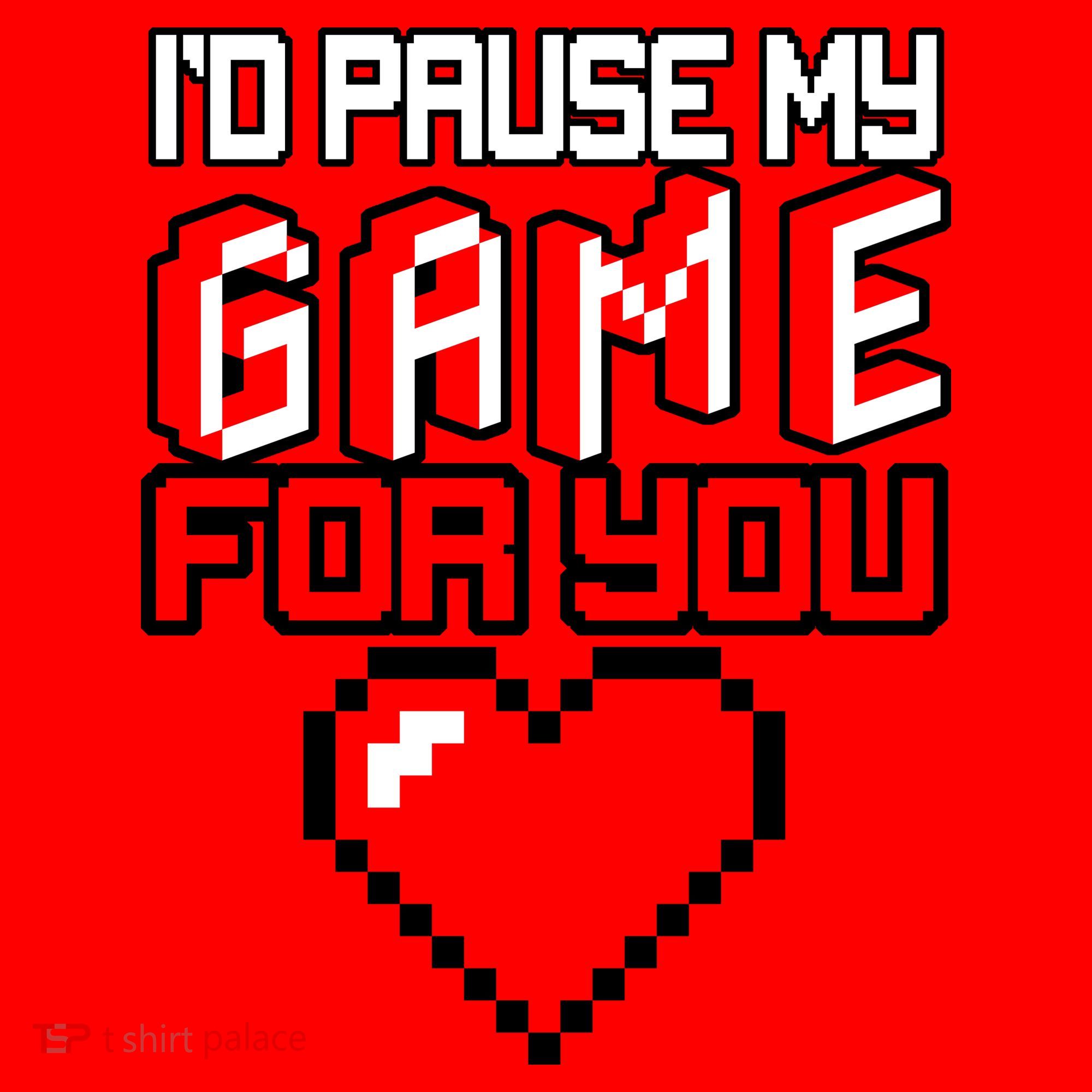 I'd Pause My Game For You Valentines Day Santa Hat