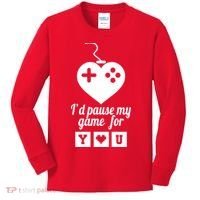 I'd Pause My Games For You Kids Long Sleeve Shirt thumb 0