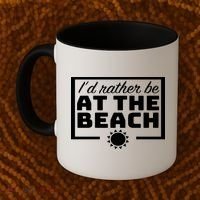I'd Rather Be At The Beach Coffee Mug thumb 2