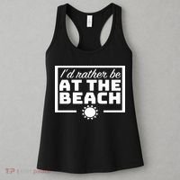 I'd Rather Be At The Beach Women's Tank Top thumb 3