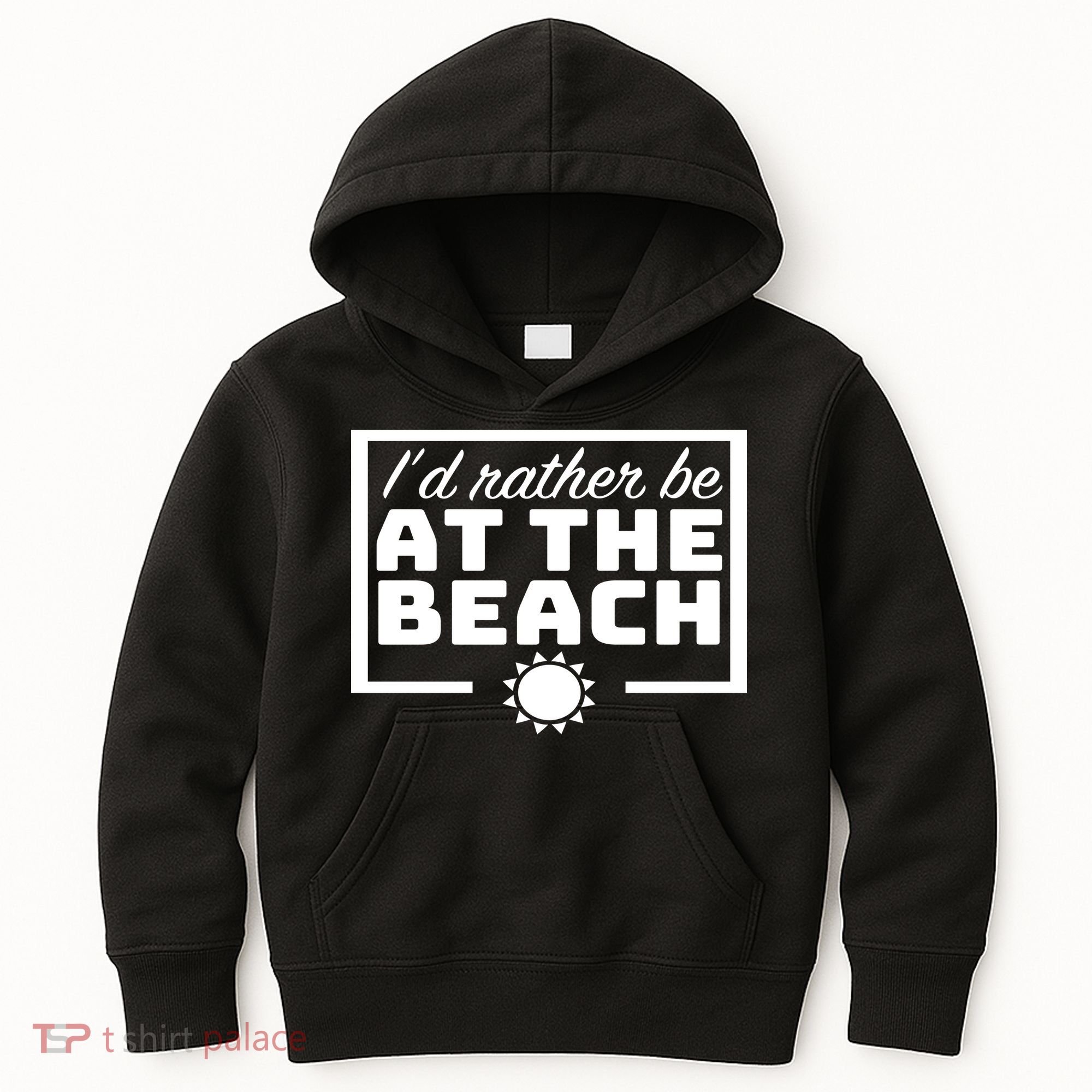 I'd Rather Be At The Beach Kids Hoodie