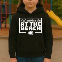 I'd Rather Be At The Beach Kids Hoodie thumb 3