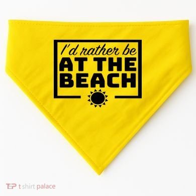 I'd Rather Be At The Beach USA-Made Doggie Bandana