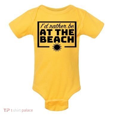 I'd Rather Be At The Beach Baby Bodysuit
