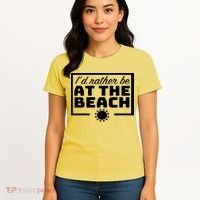 I'd Rather Be At The Beach Women's T-Shirt thumb 4