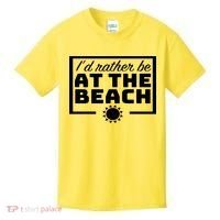 I'd Rather Be At The Beach Kids T-Shirt thumb 0