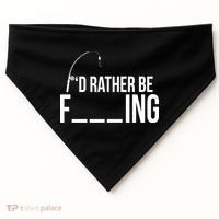 I'd Rather Be Fishing Funny Fisherman USA-Made Doggie Bandana thumb 0