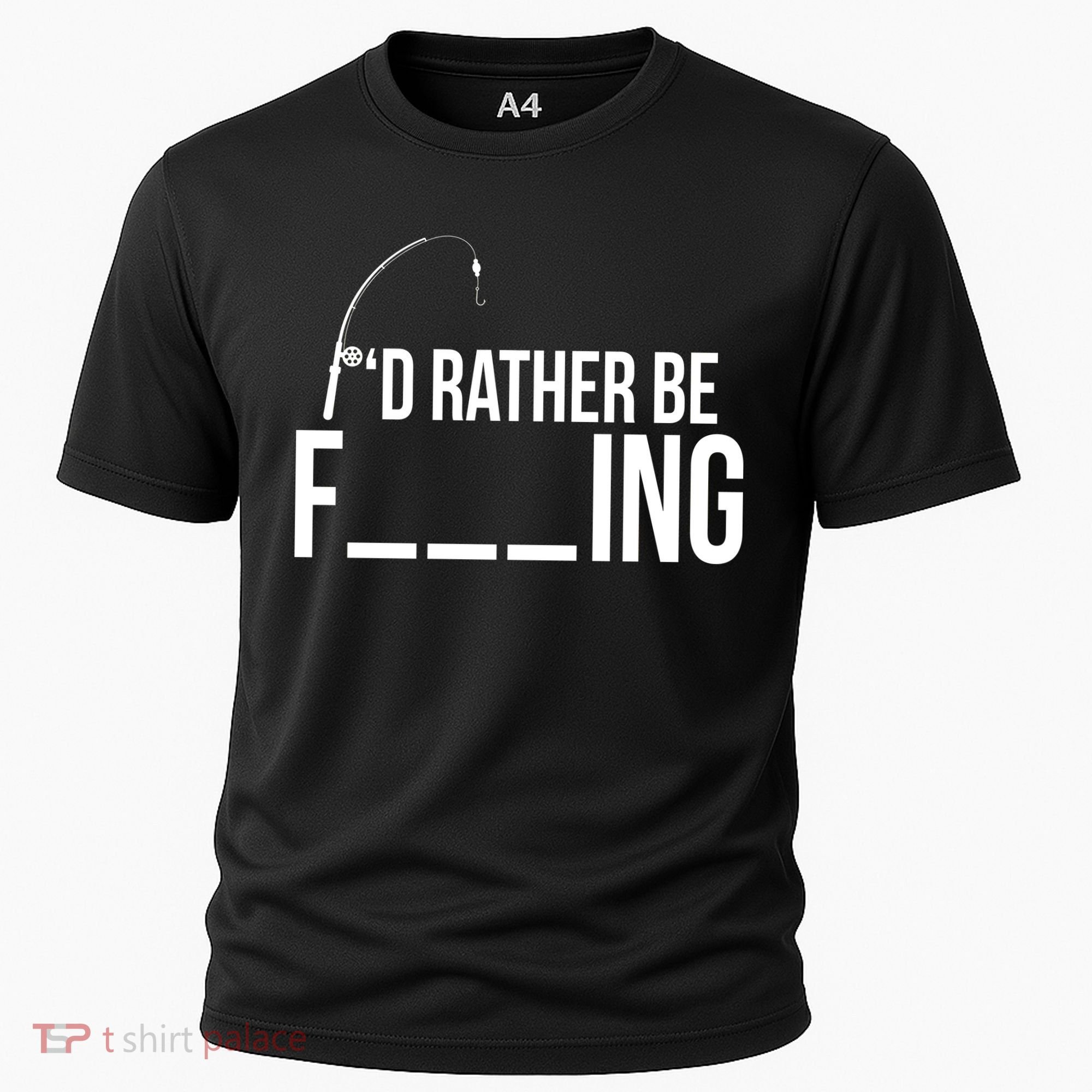 I'd Rather Be Fishing Funny Fisherman Cooling Performance Crew T-Shirt