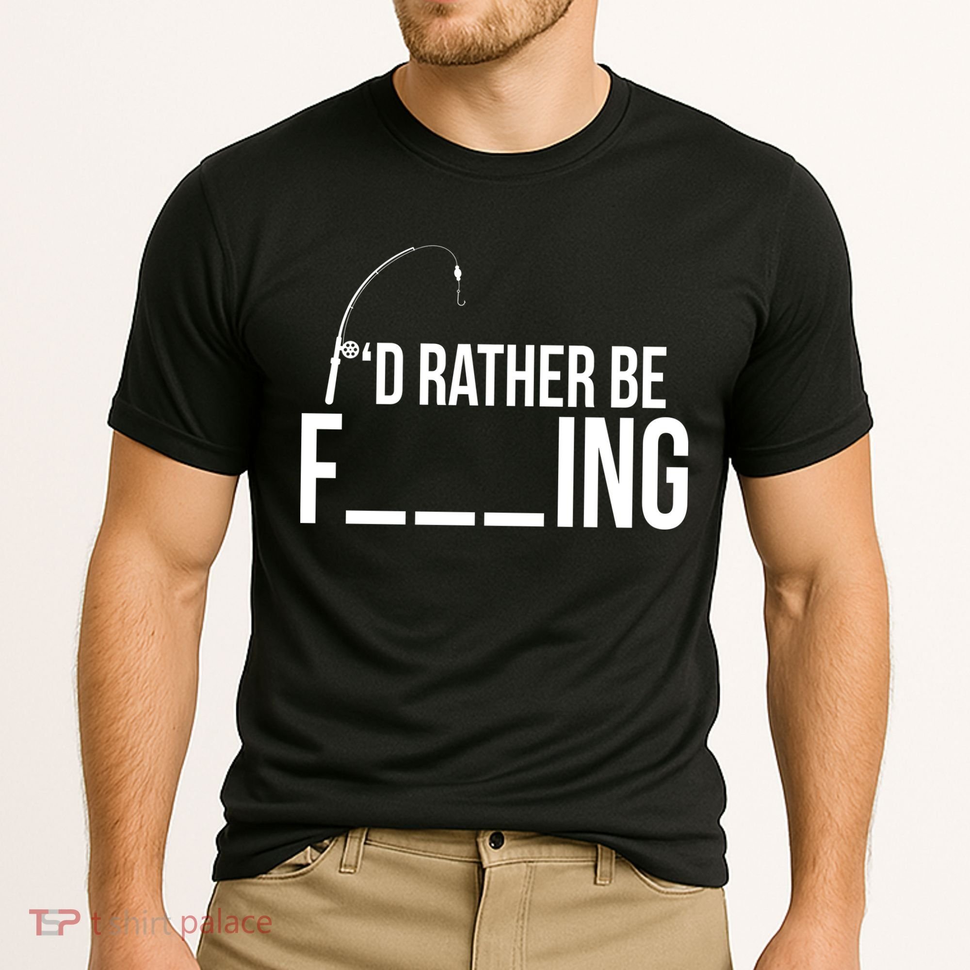 I'd Rather Be Fishing Funny Fisherman Cooling Performance Crew T-Shirt