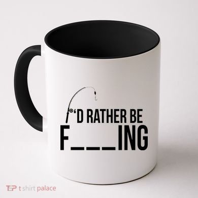 I'd Rather Be Fishing Funny Fisherman Coffee Mug