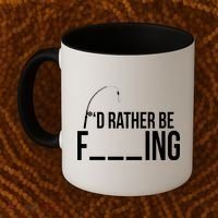 I'd Rather Be Fishing Funny Fisherman Coffee Mug thumb 2