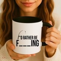 I'd Rather Be Fishing Funny Fisherman Coffee Mug thumb 3