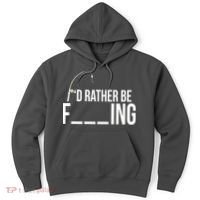 I'd Rather Be Fishing Funny Fisherman Hoodie thumb 0
