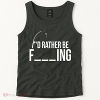 I'd Rather Be Fishing Funny Fisherman Tank Top thumb 2