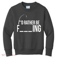 I'd Rather Be Fishing Funny Fisherman Kids Sweatshirt thumb 0