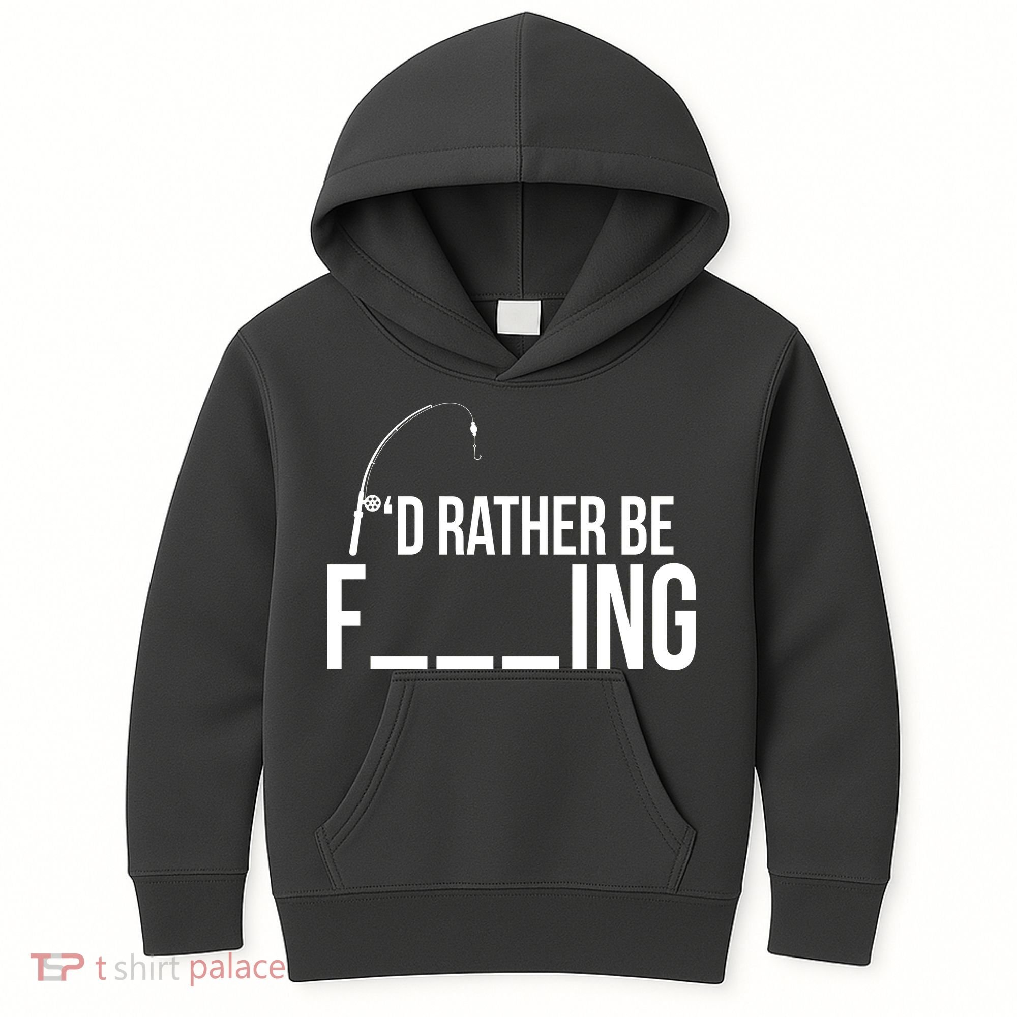 I'd Rather Be Fishing Funny Fisherman Kids Hoodie