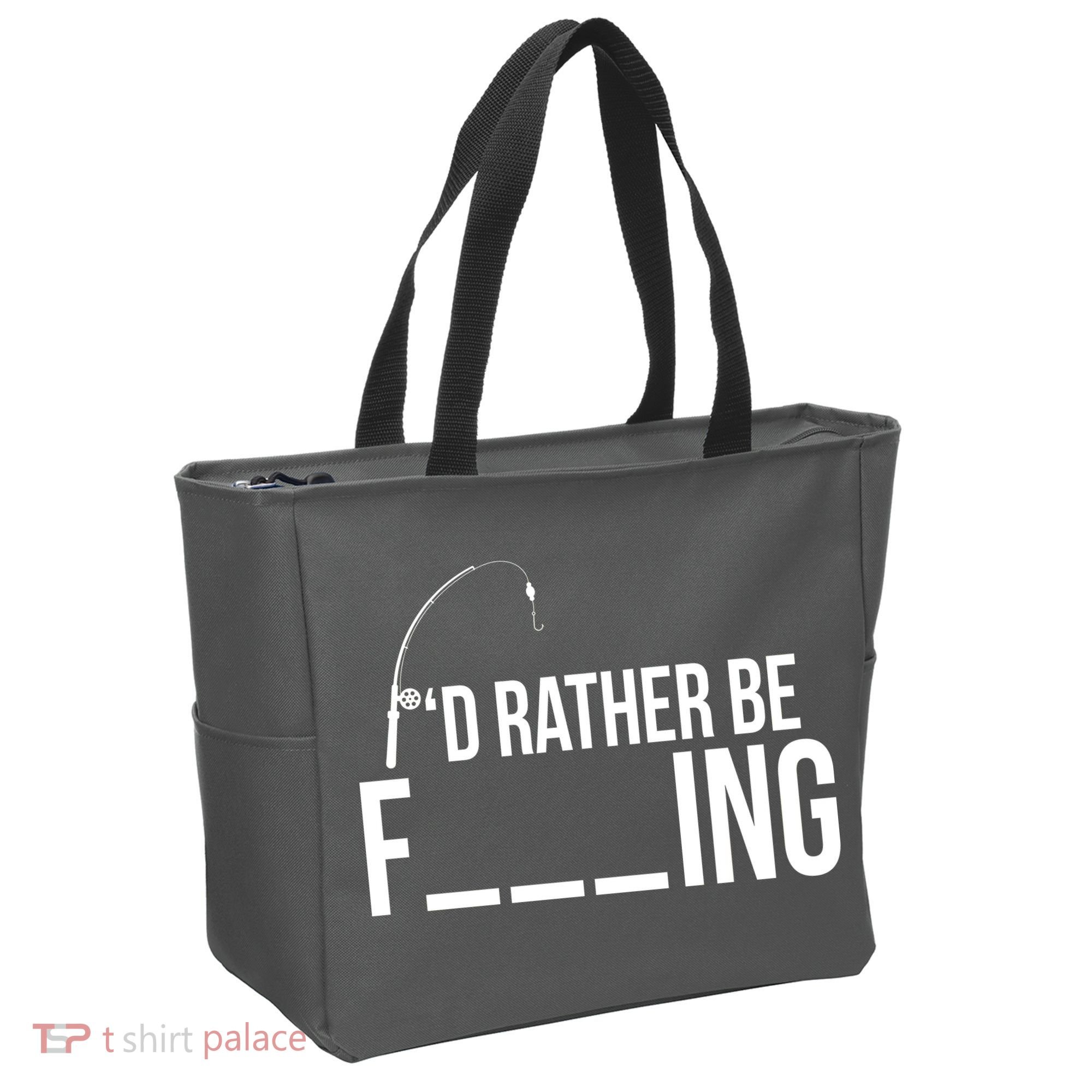 I'd Rather Be Fishing Funny Fisherman Tote Bag